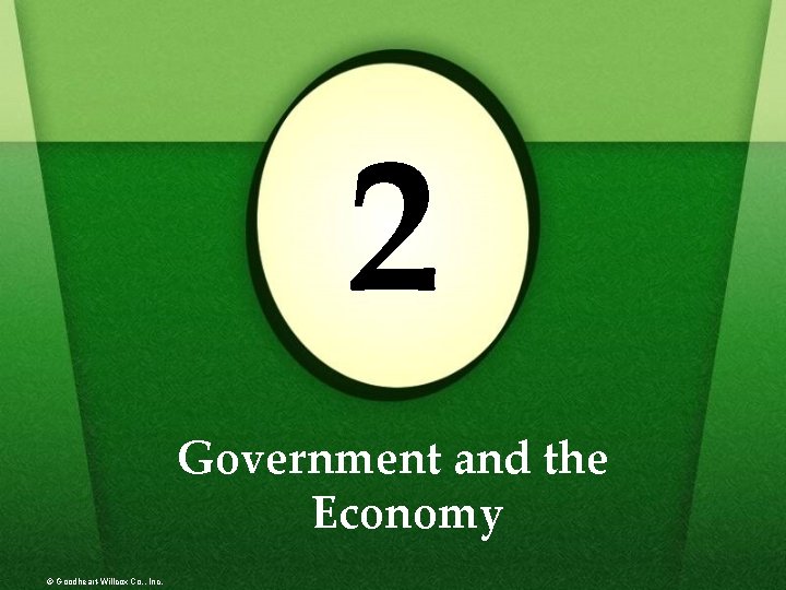 2 Government and the Economy © Goodheart-Willcox Co. , Inc. 