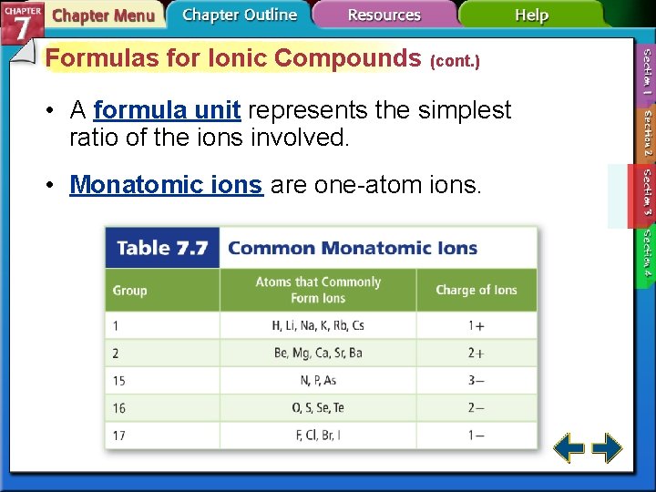 Formulas for Ionic Compounds (cont. ) • A formula unit represents the simplest ratio