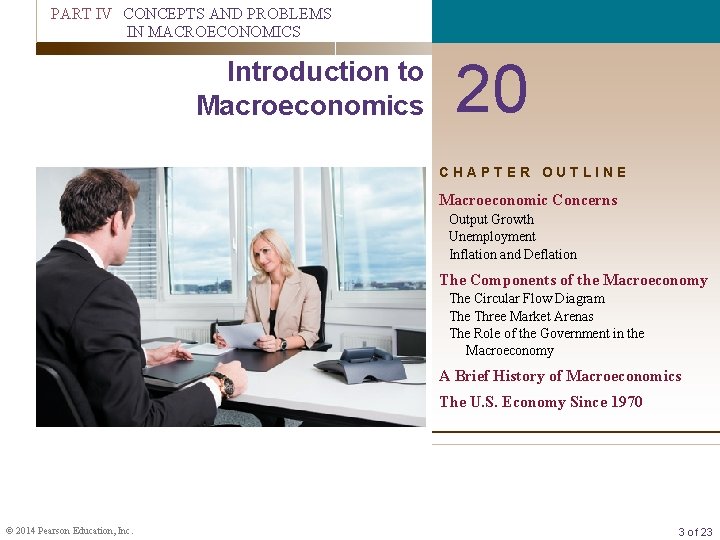 PART IV CONCEPTS AND PROBLEMS IN MACROECONOMICS Introduction to Macroeconomics 20 CHAPTER OUTLINE Macroeconomic