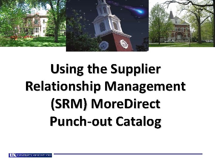 Using the Supplier Relationship Management (SRM) More. Direct Punch-out Catalog 