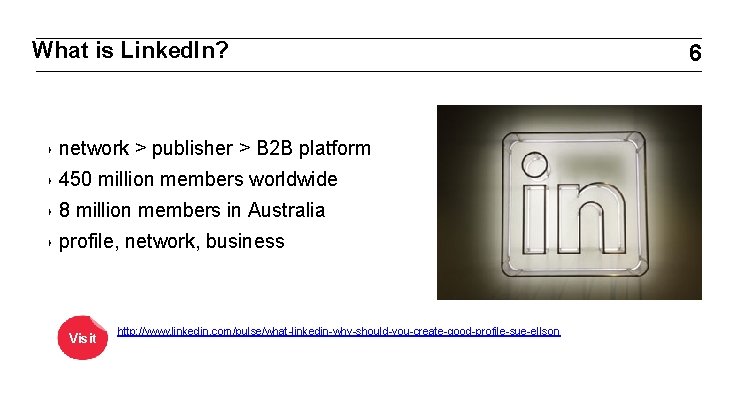 What is Linked. In? ‣ network > publisher > B 2 B platform ‣