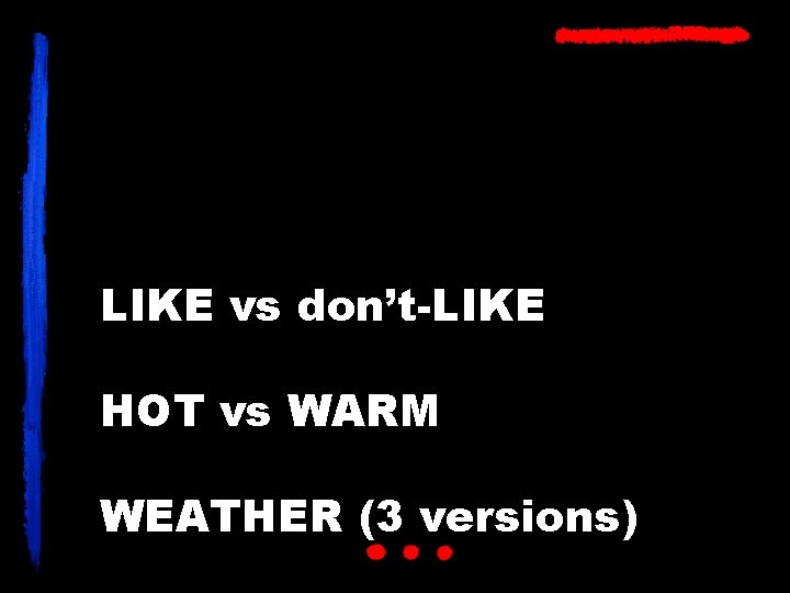 LIKE vs don’t-LIKE HOT vs WARM WEATHER (3 versions) 