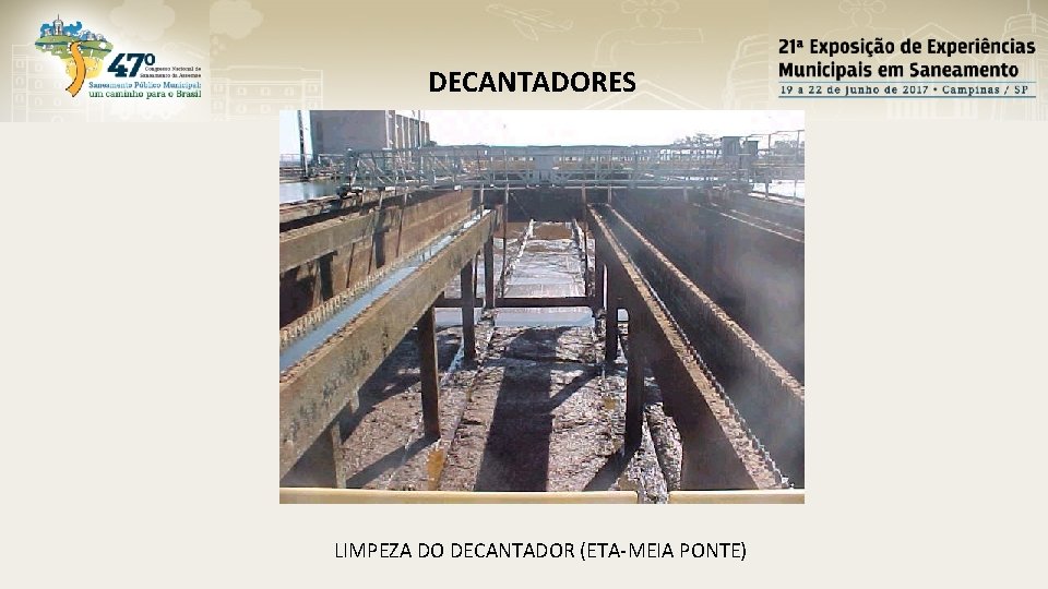 DECANTADORES LIMPEZA DO DECANTADOR (ETA-MEIA PONTE) 