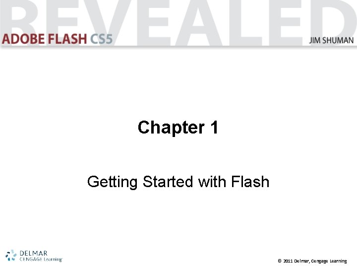 Chapter 1 Getting Started with Flash © 2011 Delmar, Cengage Learning 