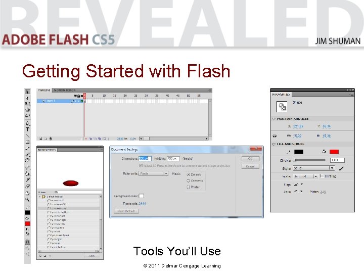 Getting Started with Flash Tools You’ll Use © 2011 Delmar Cengage Learning 