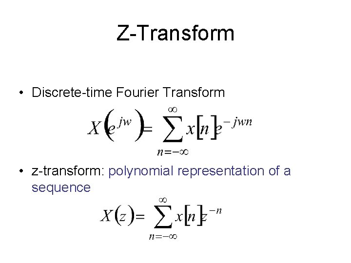Sampling and Reconstruction The impulse response of an
