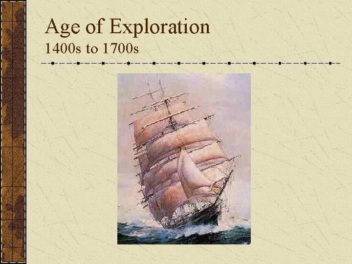 Age of Exploration 1400 s to 1700 s 