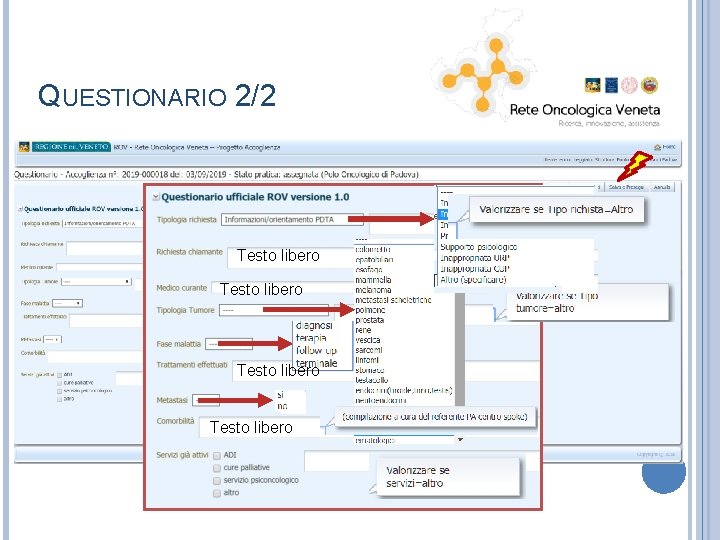 QUESTIONARIO 2/2 Testo libero 
