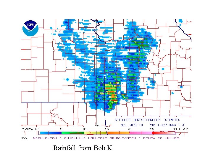 Rainfall from Bob K. 