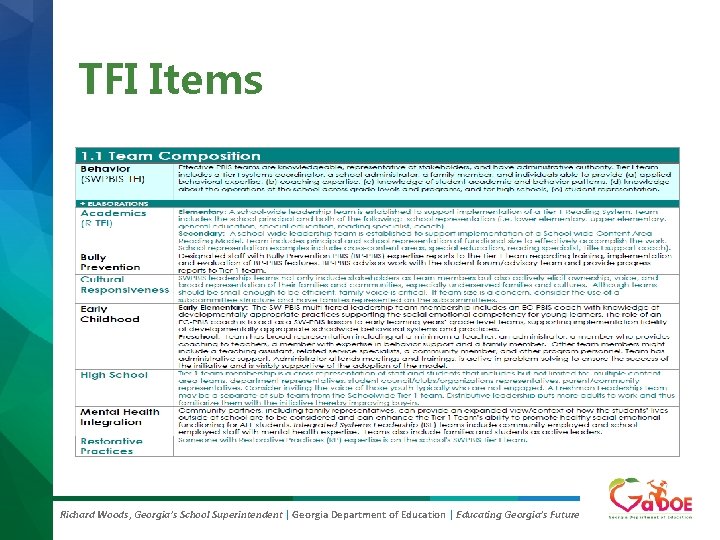 TFI Items Richard Woods, Georgia’s School Superintendent | Georgia Department of Education | Educating