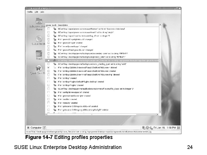 Figure 14 -7 Editing profiles properties SUSE Linux Enterprise Desktop Administration 24 