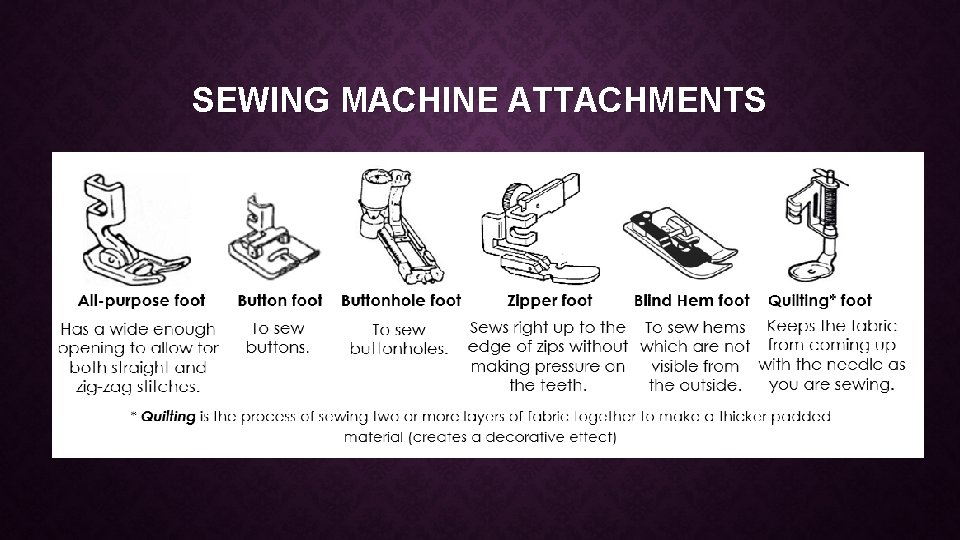 SEWING MACHINE ATTACHMENTS 