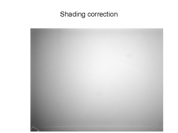 Shading correction 
