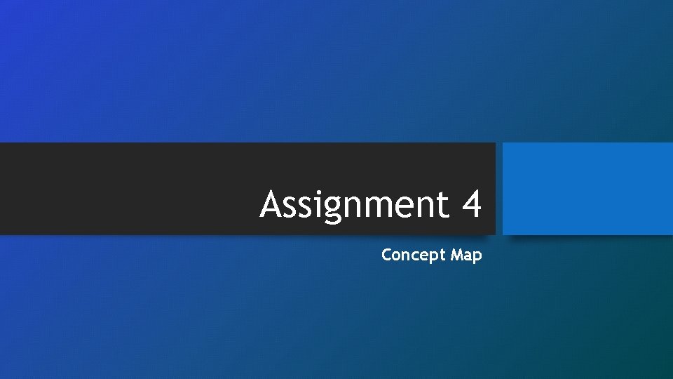 Assignment 4 Concept Map 