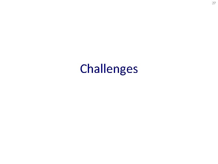 27 Challenges 