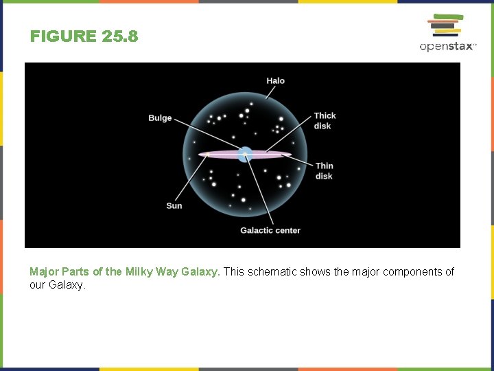 FIGURE 25. 8 Major Parts of the Milky Way Galaxy. This schematic shows the