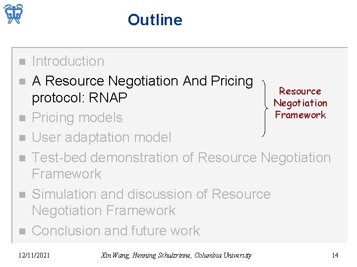 Outline n n n n Introduction A Resource Negotiation And Pricing Resource protocol: RNAP