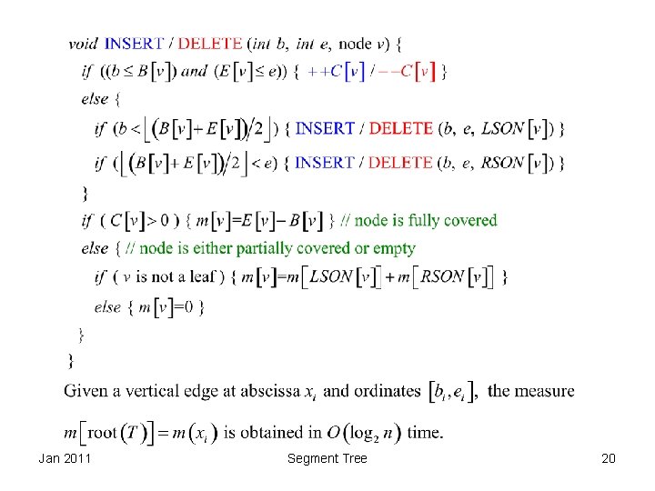 Jan 2011 Segment Tree 20 