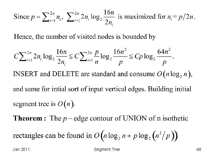 Jan 2011 Segment Tree 48 
