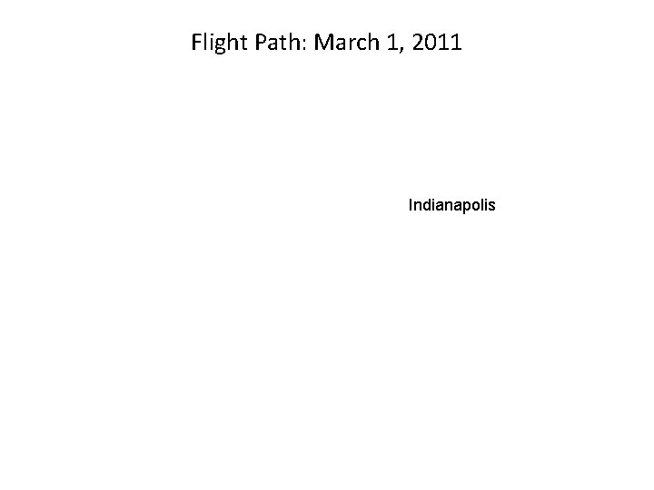 Flight Path: March 1, 2011 Indianapolis 