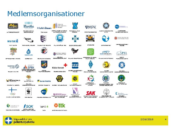 Medlemsorganisationer 2/26/2018 4 