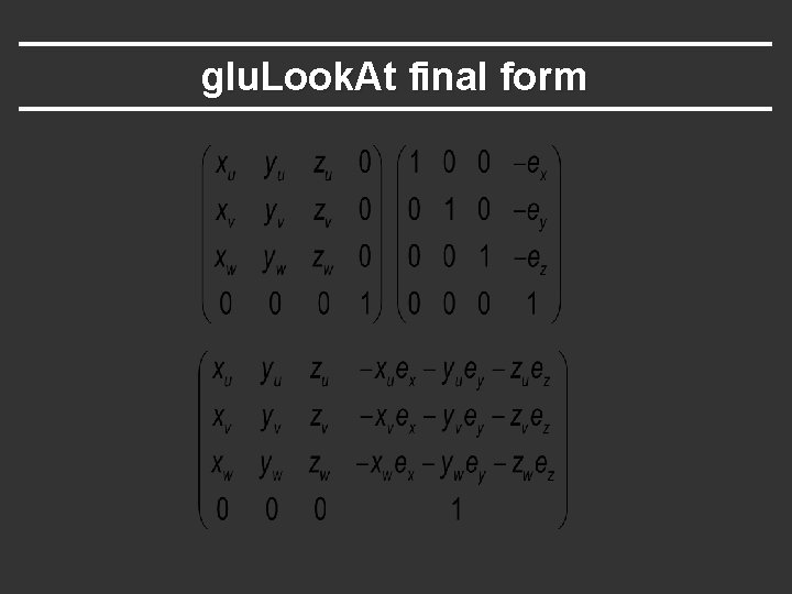 glu. Look. At final form glu. Look. At final form