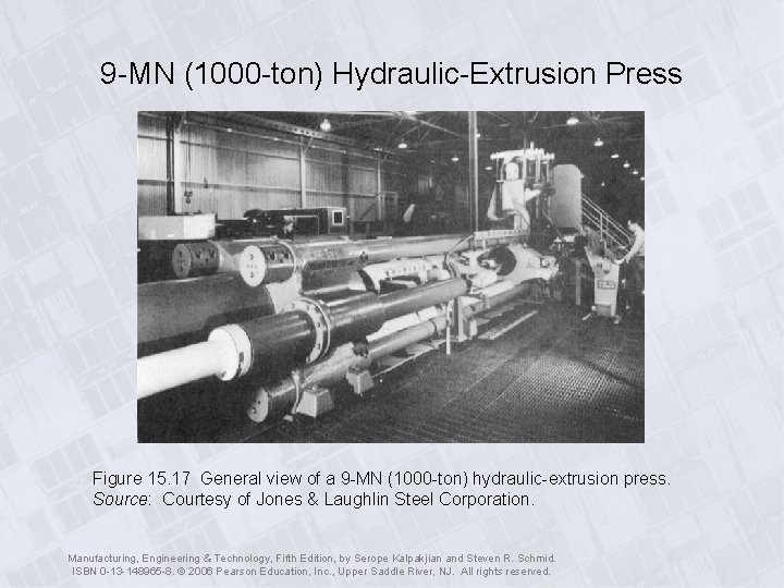 9 -MN (1000 -ton) Hydraulic-Extrusion Press Figure 15. 17 General view of a 9