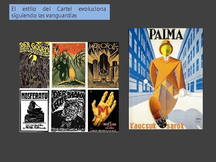 El estilo del Cartel evoluciona siguiendo las vanguardias 