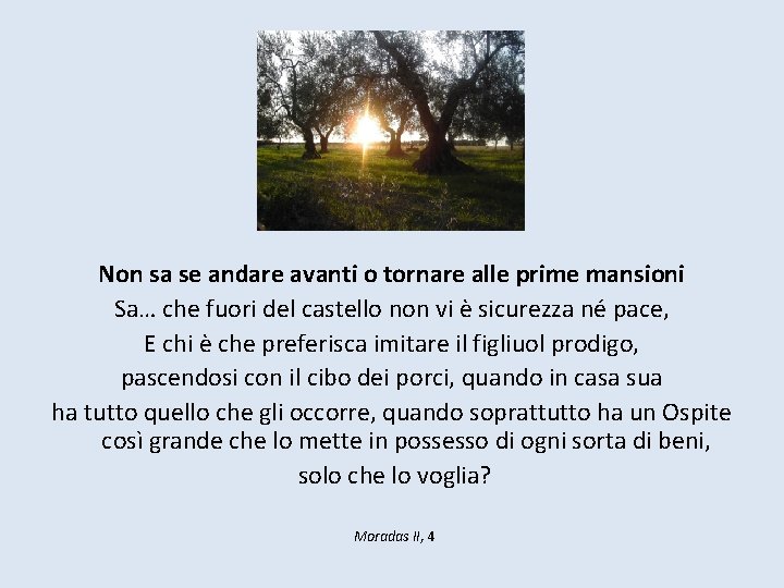 Non sa se andare avanti o tornare alle prime mansioni Sa… che fuori del