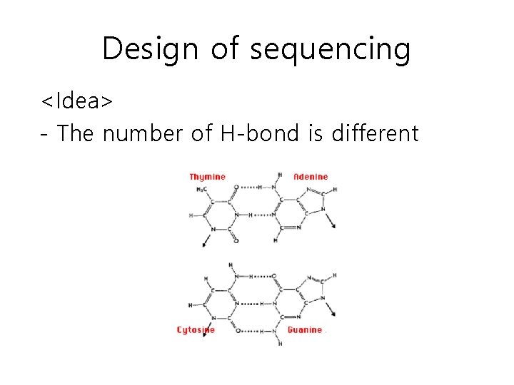 Design of sequencing <Idea> - The number of H-bond is different 