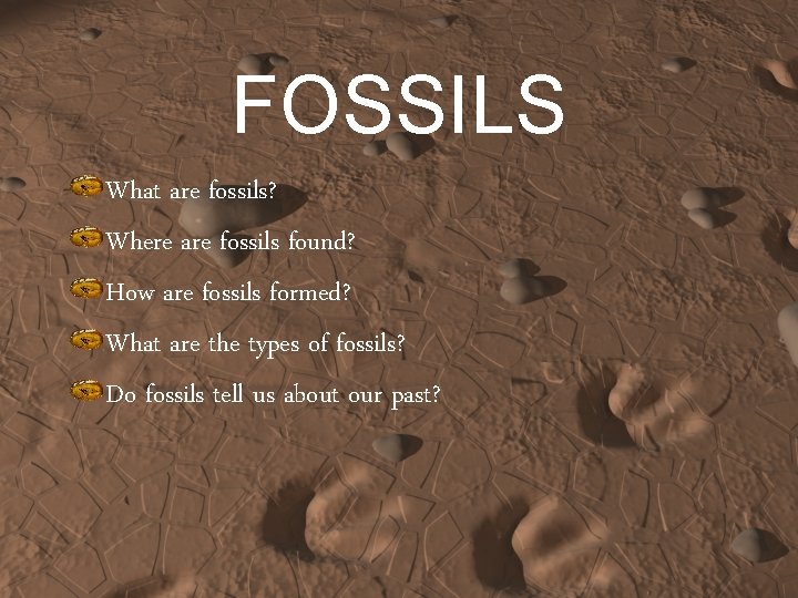 FOSSILS What are fossils? Where are fossils found? How are fossils formed? What are