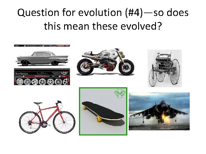 Question for evolution (#4)—so does this mean these evolved? 