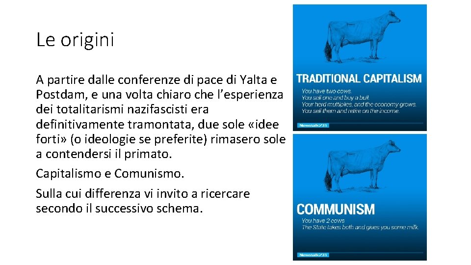 Le origini A partire dalle conferenze di pace di Yalta e Postdam, e una