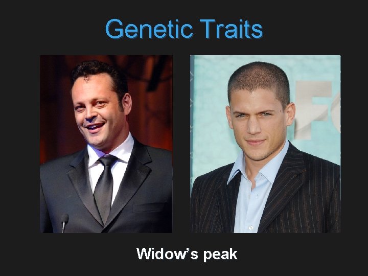 Genetic Traits Widow’s peak 