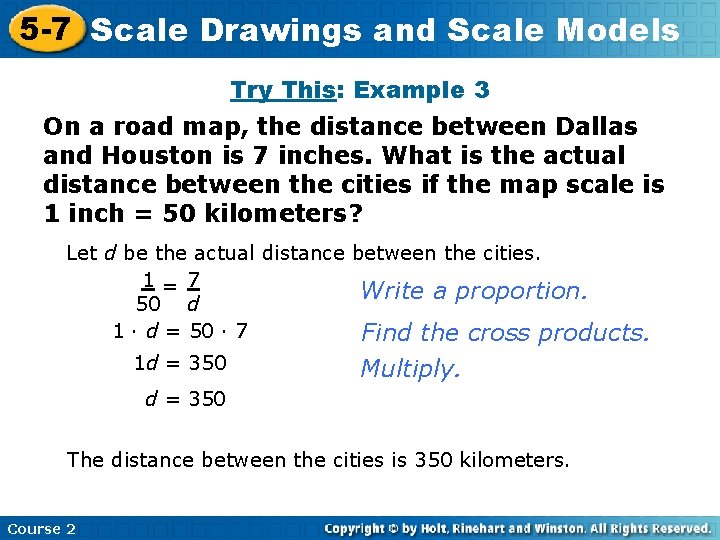 5 -7 Scale Insert Drawings Lesson Title and. Here Scale Models Try This: Example