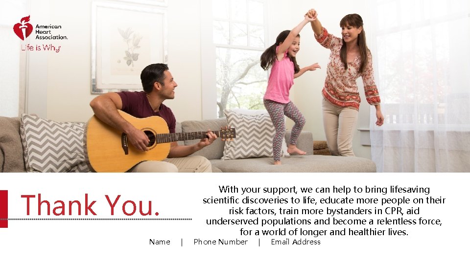 Thank You. Name | With your support, we can help to bring lifesaving scientific