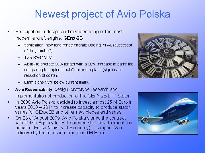 Newest project of Avio Polska • Participation in design and manufacturing of the most