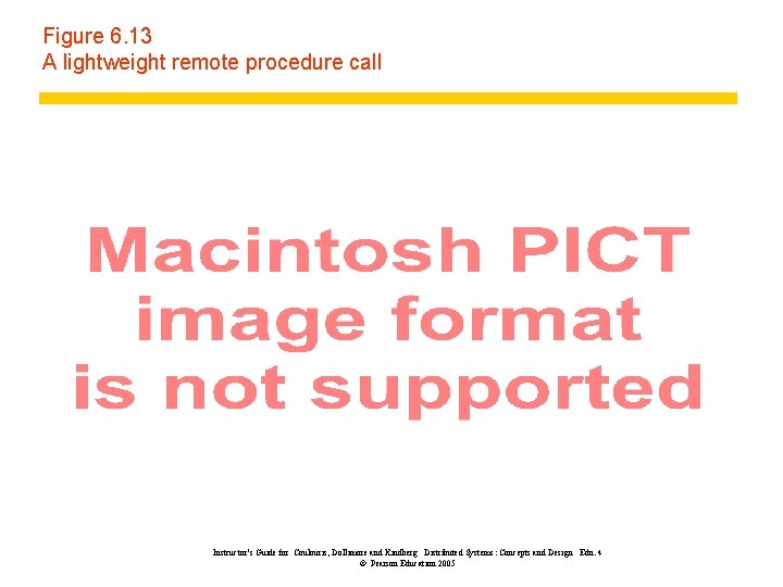 Figure 6. 13 A lightweight remote procedure call Instructor’s Guide for Coulouris, Dollimore and Figure 6. 13 A lightweight remote procedure call Instructor’s Guide for Coulouris, Dollimore and