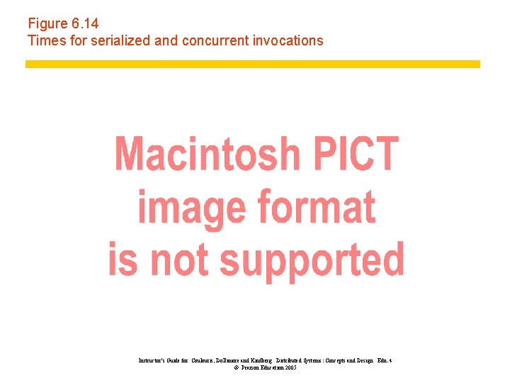 Figure 6. 14 Times for serialized and concurrent invocations Instructor’s Guide for Coulouris, Dollimore Figure 6. 14 Times for serialized and concurrent invocations Instructor’s Guide for Coulouris, Dollimore