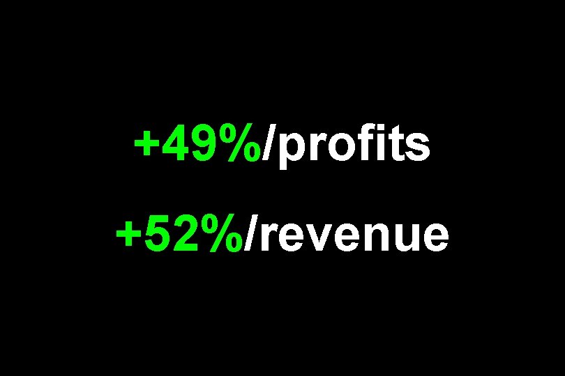 +49%/profits +52%/revenue 