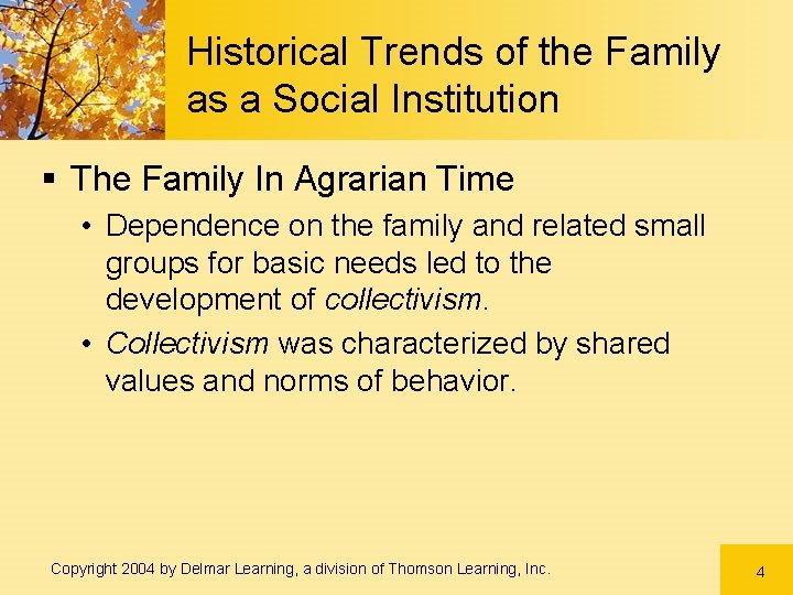 Historical Trends of the Family as a Social Institution § The Family In Agrarian