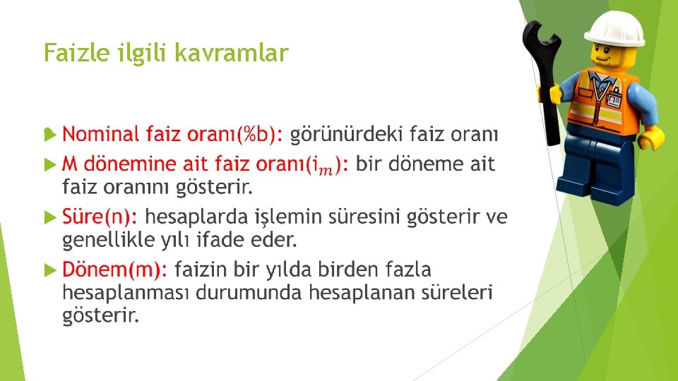 Faizle ilgili kavramlar 