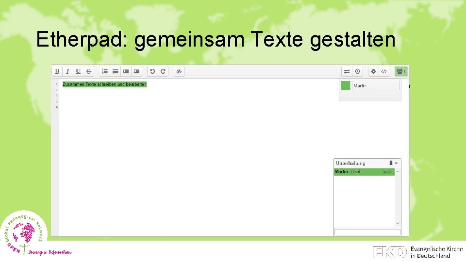 Etherpad: gemeinsam Texte gestalten 