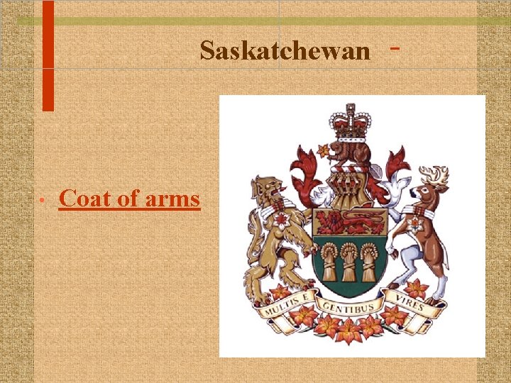 Saskatchewan • Coat of arms 