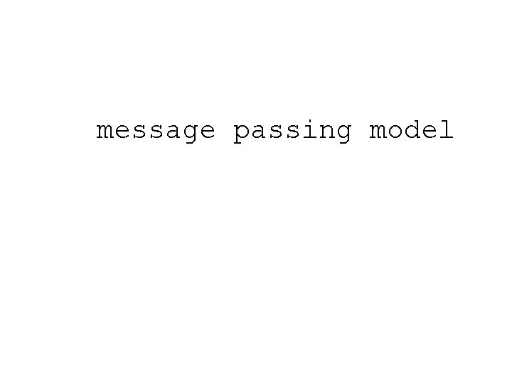 message passing model 