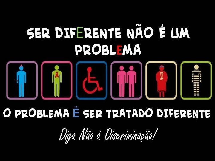 Discriminação Prática que consiste em negar iguais oportunidades e/ou direitos a um grupo social,