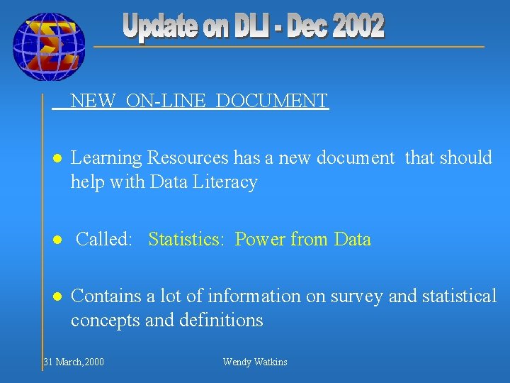 NEW ON-LINE DOCUMENT l l l Learning Resources has a new document that should