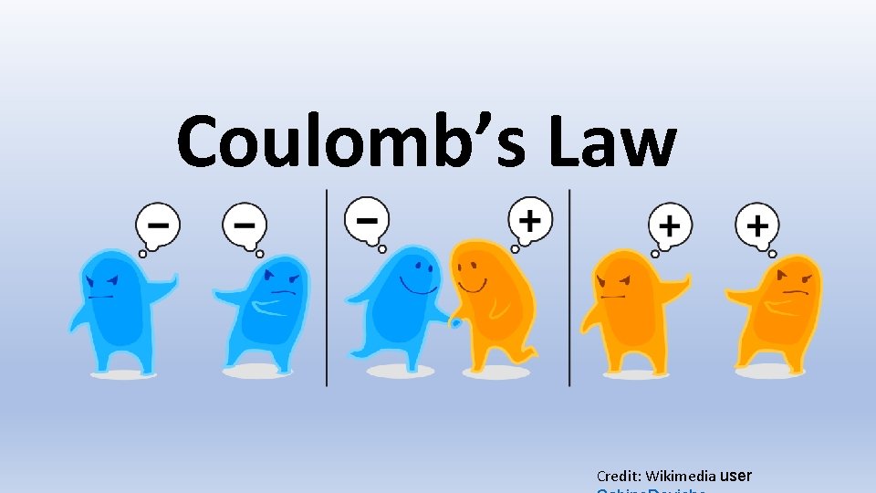 Coulomb’s Law Credit: Wikimedia user 