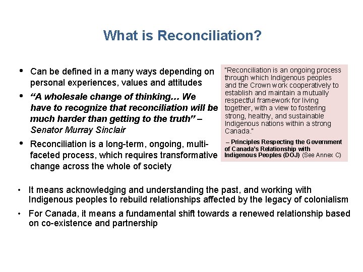 What is Reconciliation? • Can be defined in a many ways depending on personal