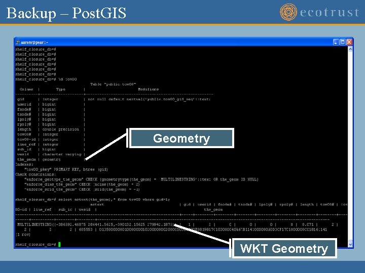 Backup – Post. GIS Geometry WKT Geometry Backup – Post. GIS Geometry WKT Geometry